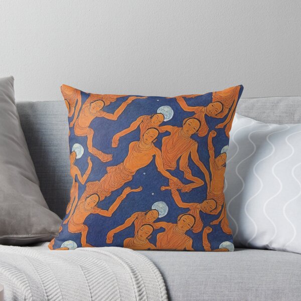 Item preview, Blue and Orange Decorative Moonlight Flying Buddhas Modern Design designed and sold by CrowBerryCream.