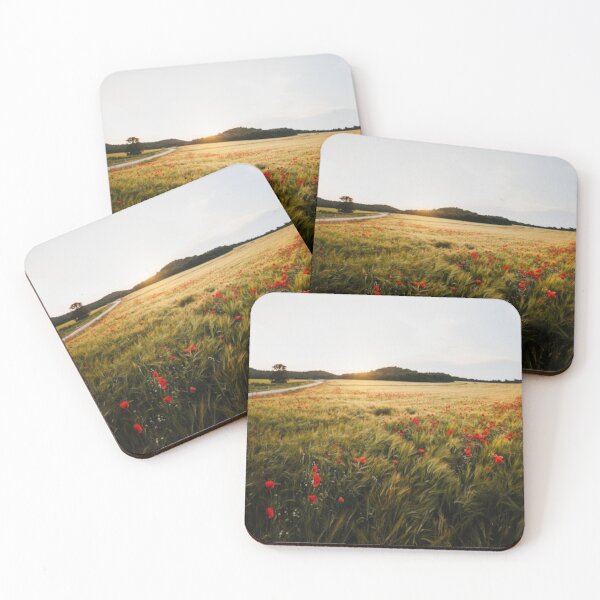 Item preview, Beautiful green landscape with green trees and mountain at sunset art designed and sold by BEAUTY ⭐⭐⭐⭐⭐.