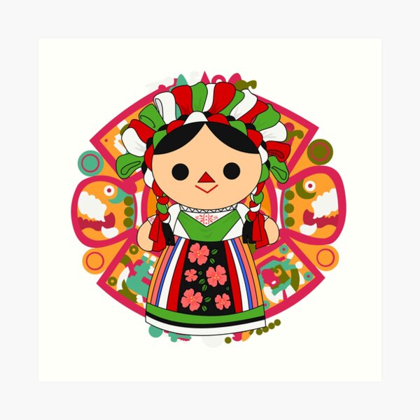 Maria 5 (Mexican Doll) Art Print