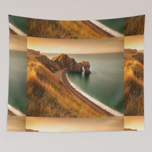 Item preview,  Beautiful green landscape with green trees and mountain at sunset art designed and sold by BEAUTY ⭐⭐⭐⭐⭐.