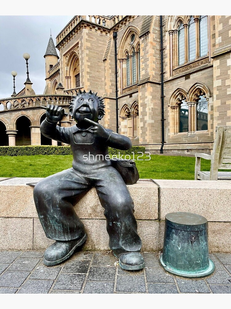 "OOR Wullie Bronze Statue Dundee Angus Scotland UK" Sticker for Sale by