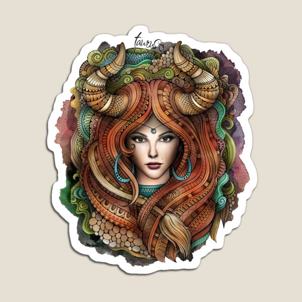 TAURUS Zodiac Girl Magnet