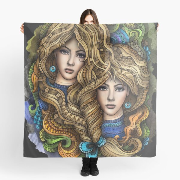 GEMINI Zodiac Girl Scarf