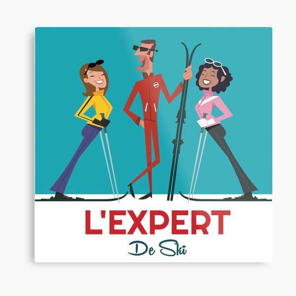 L'Expert de Ski Metal Print