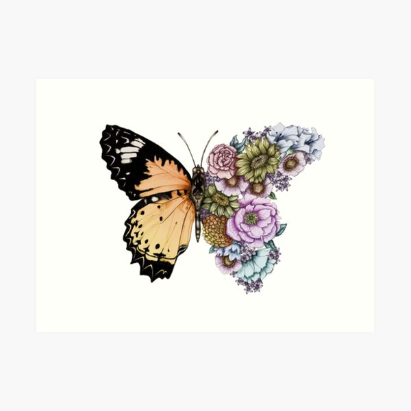 Butterfly in Bloom II Art Print