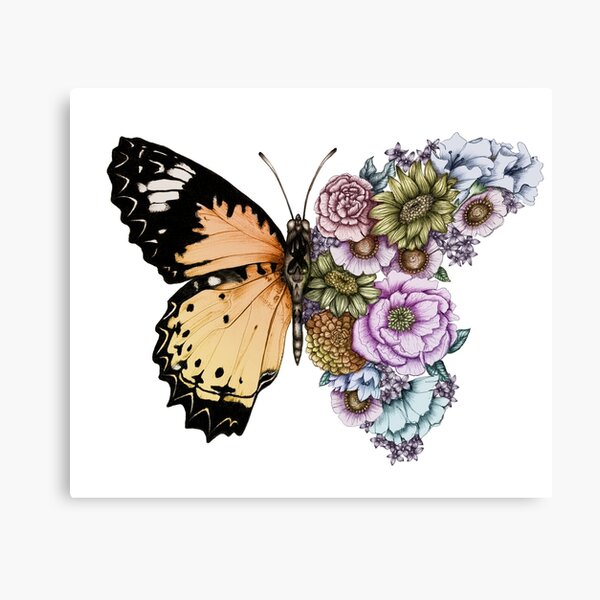 Schmetterling in Blüte II Leinwanddruck