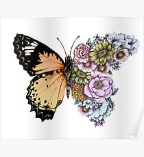 Butterfly in Bloom II Poster