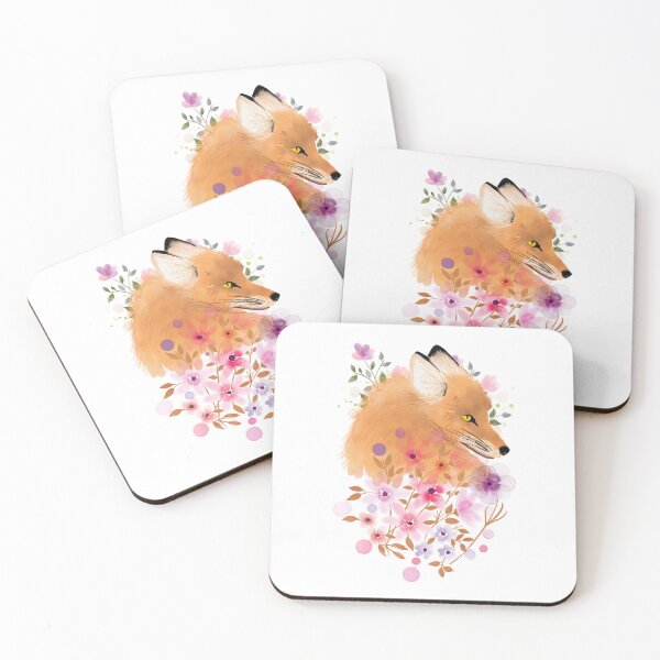 Item preview, Fox and Flowers designed and sold by chillaxcats.