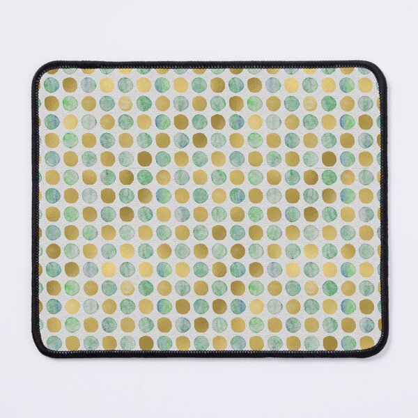 Item preview, Boho Gold and Green Polka Dots Pastel Colors Retro Pop Art  designed and sold by YounitedArt.