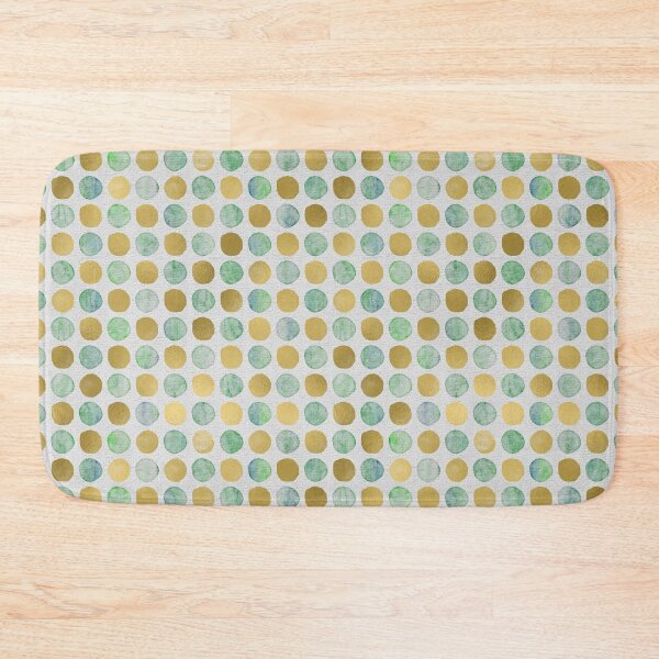 Item preview, Boho Gold and Green Polka Dots Pastel Colors Retro Pop Art  designed and sold by YounitedArt.