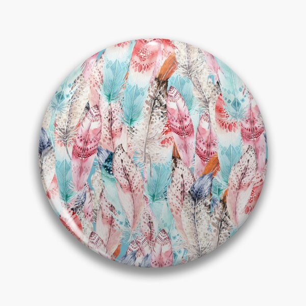 Item preview, Colorful Watercolor Bohemian Owl Feathers Seamless Pattern designed and sold by CrossVersion.
