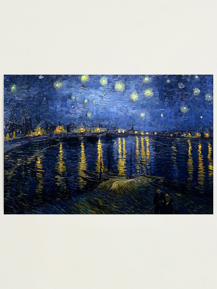 Thumbnail 2 of 3, Photographic Print, Starry Night Over the Rhone - Van Gogh designed and sold by NewNomads.