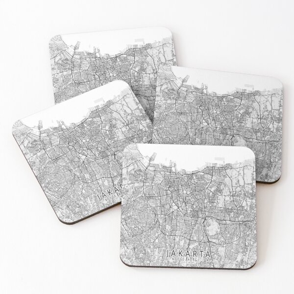 Item preview, Jakarta City Map of Indonesia - Light designed and sold by deMAP.