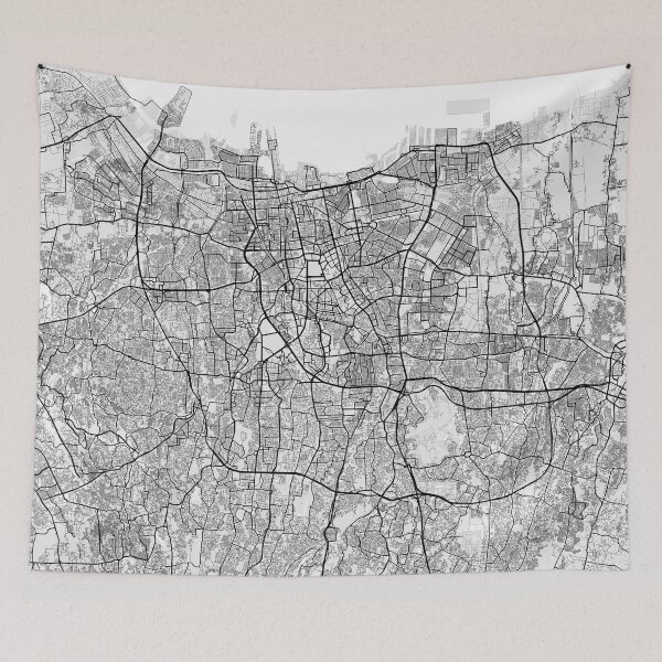 Item preview, Jakarta City Map of Indonesia - Light designed and sold by deMAP.