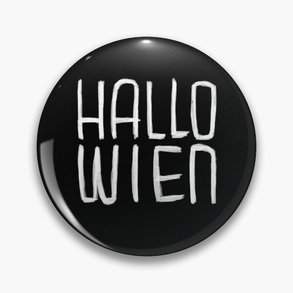 Item preview, Funny Pun, Hallo Wien Typography, Hallowien, Vienna for Halloween designed and sold by badlydrawnbabe.