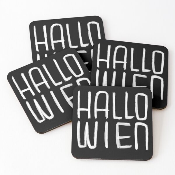 Item preview, Funny Pun, Hallo Wien Typography, Hallowien, Vienna for Halloween designed and sold by badlydrawnbabe.