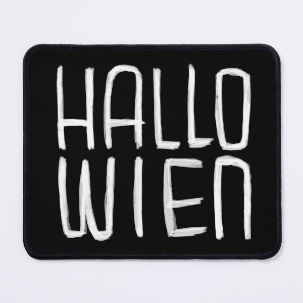 Item preview, Funny Pun, Hallo Wien Typography, Hallowien, Vienna for Halloween designed and sold by badlydrawnbabe.