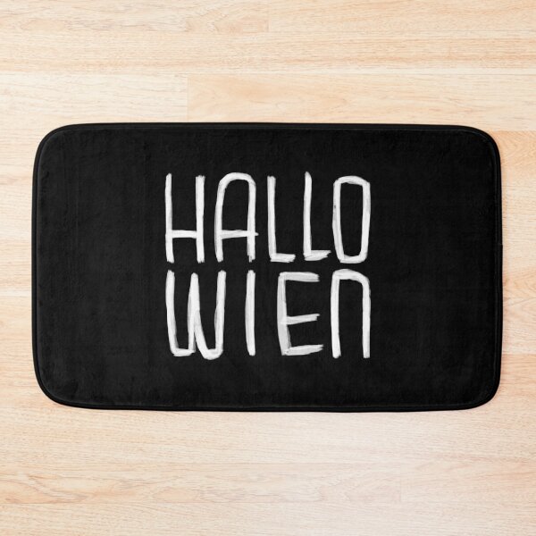 Item preview, Funny Pun, Hallo Wien Typography, Hallowien, Vienna for Halloween designed and sold by badlydrawnbabe.