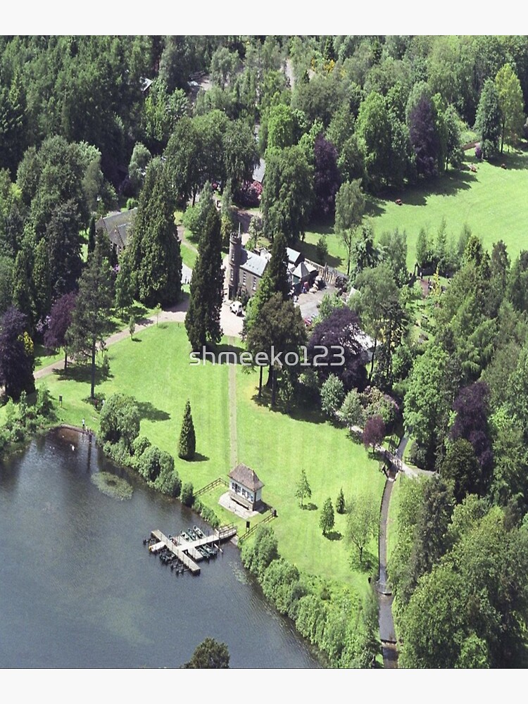 "Monikie Country Park Aerial View Dundee Angus Scotland UK" Sticker for