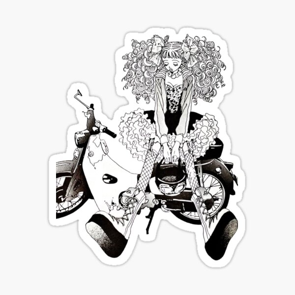 Item preview, Miwako sitting on motorbike designed and sold by Zesiz.