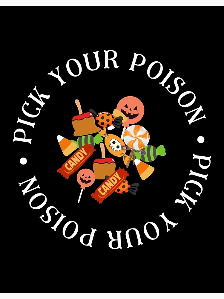 Halloween Pick Your Poison Throw authentic Blanket