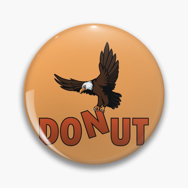 Item preview, Bald eagle flying above donut designed and sold by Donutlovers.