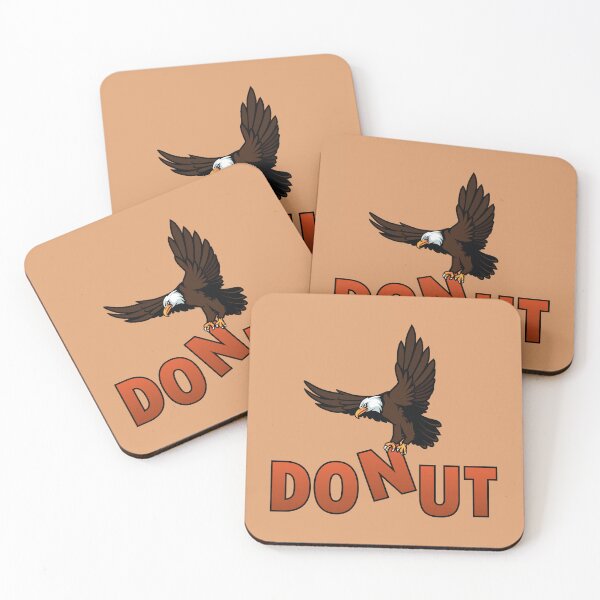 Item preview, Bald eagle flying above donut designed and sold by Donutlovers.