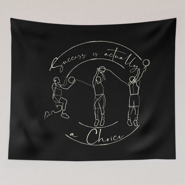 Item preview, Continuous Line basketball quote Success is actually a choice Typography Calligraphy life quote graphic minimalist art Stephen Curry designed and sold by scribblelife.