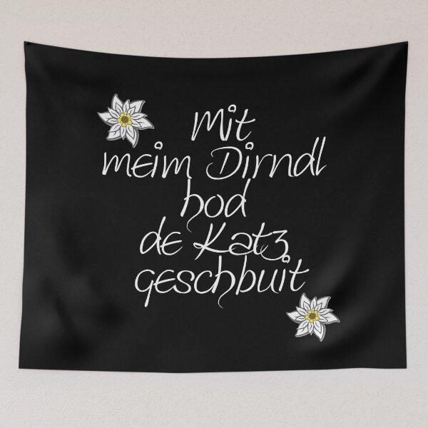 Item preview, Dirndl saying, "With my dirndl..., dialect sayings woman designed and sold by Kirei-Lily.