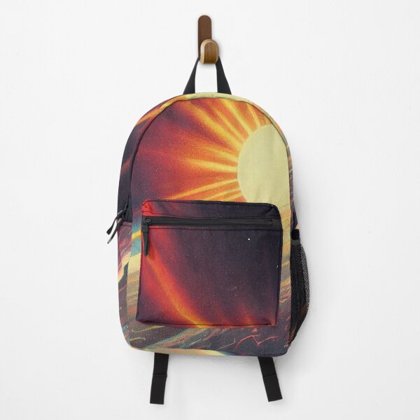 Item preview, Sunrise From Space Surreal Retro Painting Galaxy Landscape designed and sold by trajeado14.