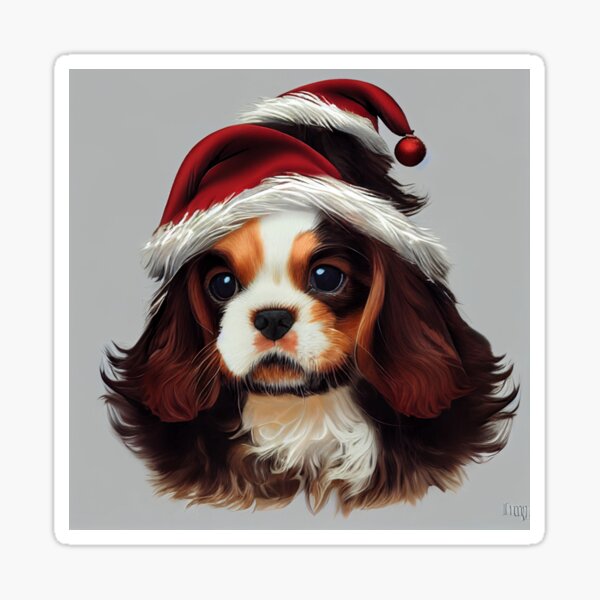 Christmas Cavalier King Charles Spaniel - Perfect For Animal Lovers Sticker
