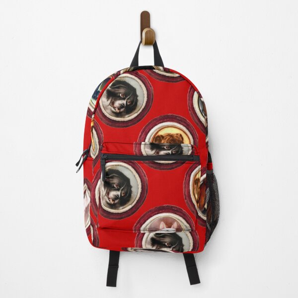 Item preview, VICTORIAN ENAMELS Miniature Dog Portraits Pattern in Red designed and sold by BulganLumini.