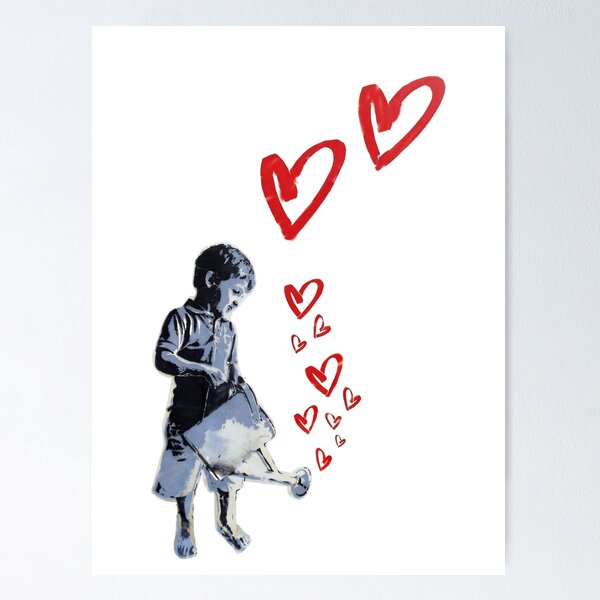 Banksy-style Urban Street Art: Child Love Poster for Sale by ThisOnAShirt