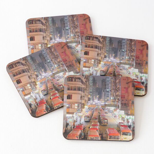 Item preview, Mongkok, Hong Kong, bus station at night designed and sold by Truxtman.