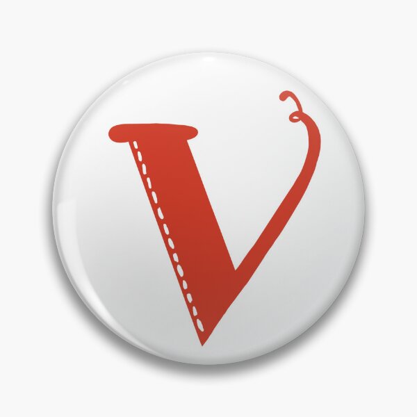 Item preview, Letter V Red initial monogram alphabet V capital V designed and sold by Antique-Gifts.