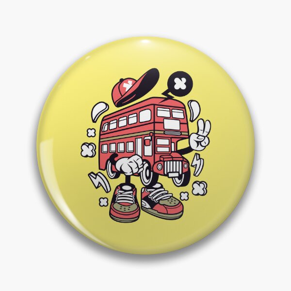 Item preview, Cute Double Decker Bus With Hands  designed and sold by Artistic Prints.