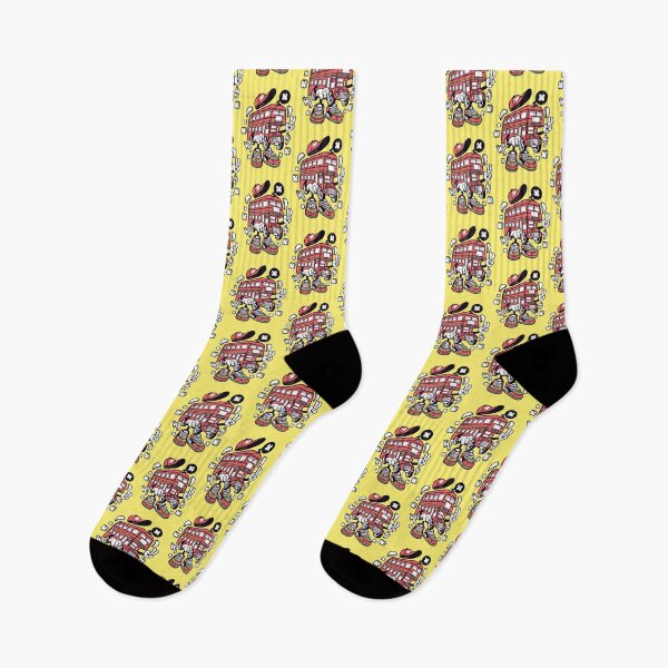 Item preview, Cute Double Decker Bus With Hands  designed and sold by Artistic Prints.