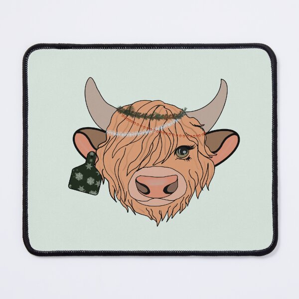 Item preview, Christmas highland cow designed and sold by SaintsPlace.