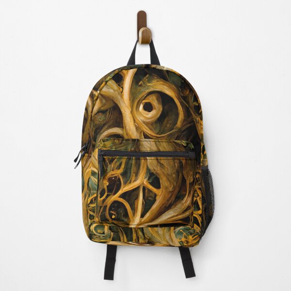 Item preview, Pagan Painted Carved Wood Celtic Knot Green Man Forest Creature Treeant designed and sold by MysticAlgorithm.