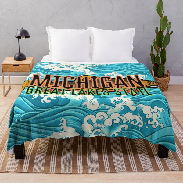 Item preview, Michigan | The Great Lakes State | Brook Trout Waves designed and sold by State-Pride.