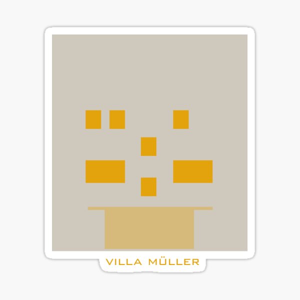 Item preview, Abstract Print of Villa Müller by Adolf Loos designed and sold by WetPinkFactory.