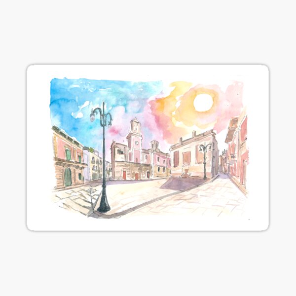 Artikel-Vorschau von Castellana Grotte Apulien Italien Nicola und Costa Piazza Szene mit Sonnenlicht, designt und verkauft von artshop77.