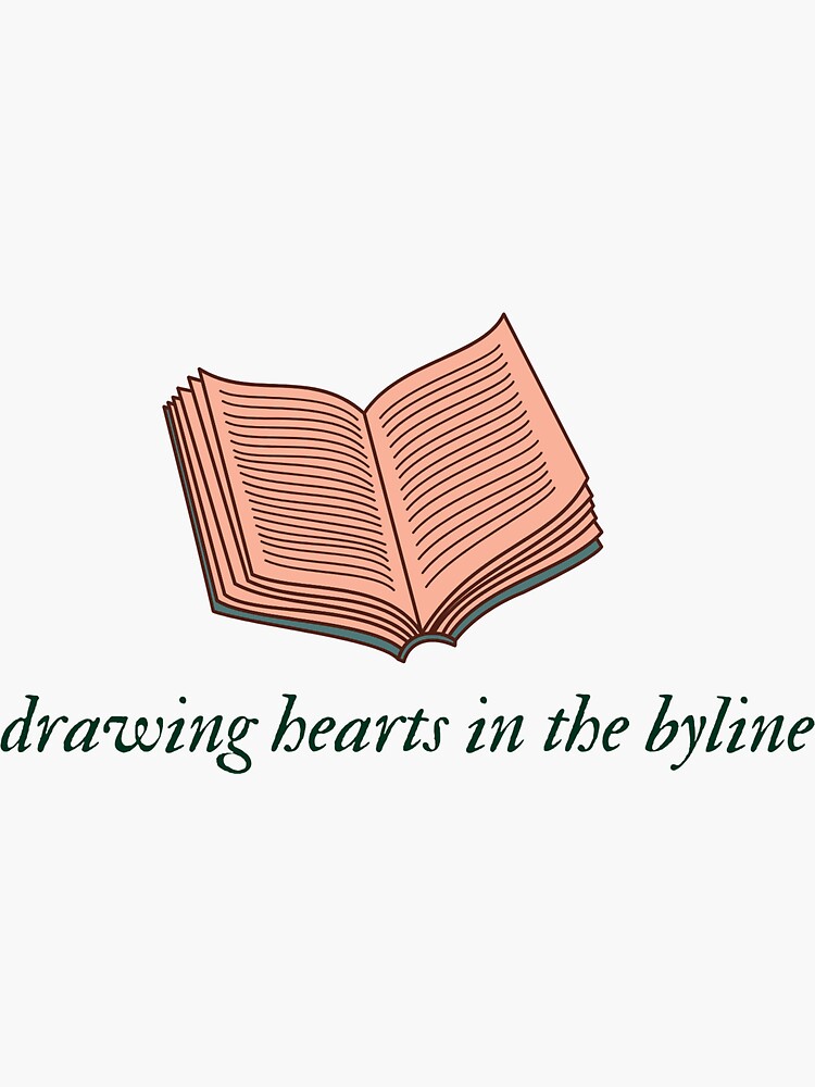 "drawing hearts in the byline" Sticker for Sale by 909vinyl Redbubble