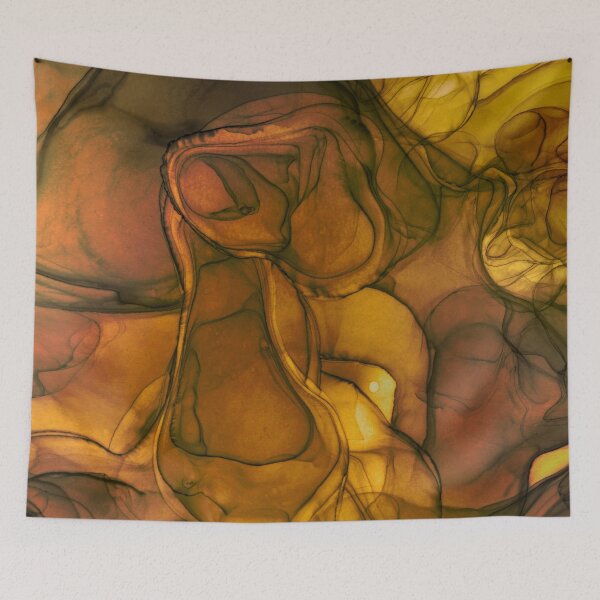 Item preview, Abstract liquid art alcohol ink, liquid marble art design, abstract marble art, liquid art, brown watercolor  designed and sold by ZeinabTaha.