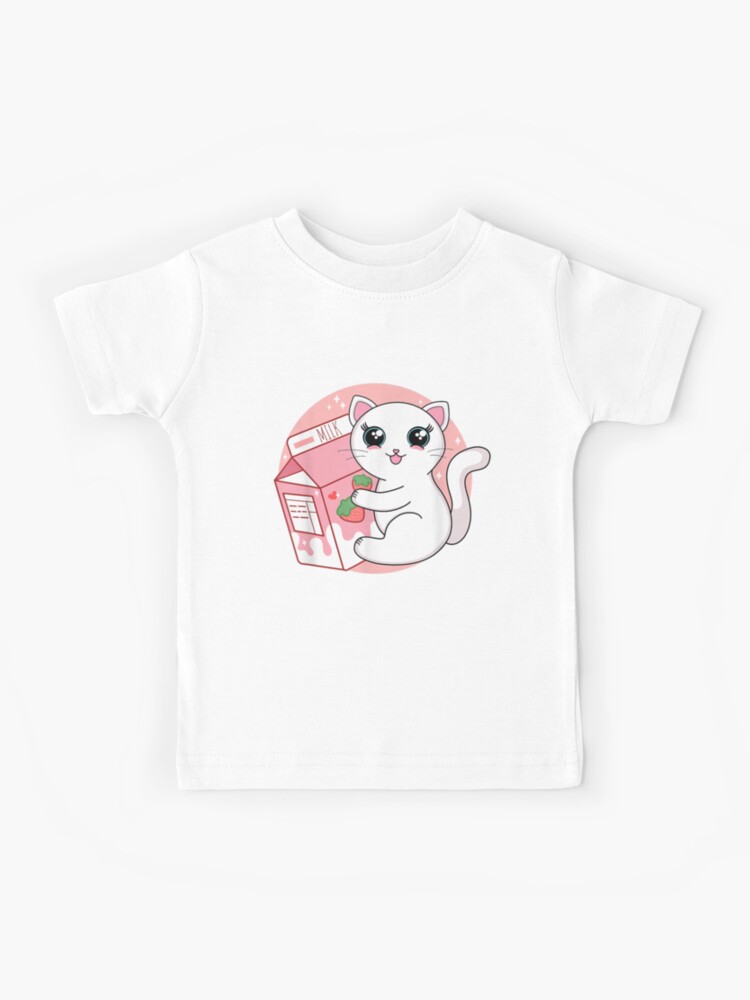  Cute Pink Strawberry Kawaii Aesthetic Anime Funny T-Shirt :  Clothing, Shoes & Jewelry