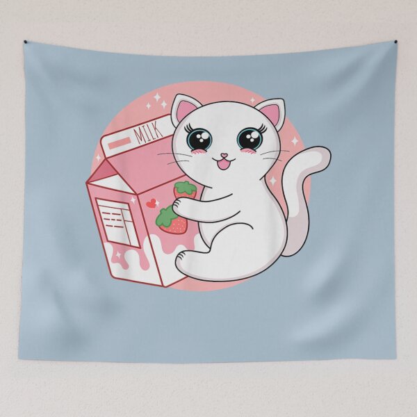 Item preview, Anime Kawaii Cat Strawberry Milkn Boy Girl Kid designed and sold by MaximusKova.