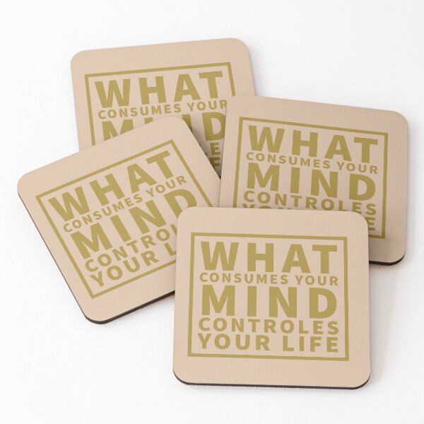 Item preview, What Consumes Your Mind Stoic Quotes designed and sold by ArtBySymone.