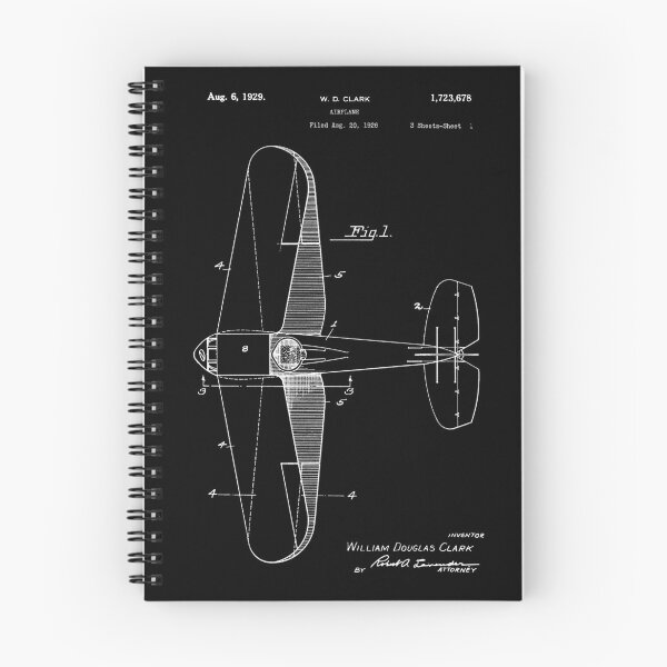 Item preview, Airplane Patent - W. D. Clark - August 20, 1926 - White Version designed and sold by Aliasandco.