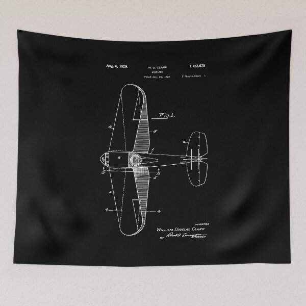 Item preview, Airplane Patent - W. D. Clark - August 20, 1926 - White Version designed and sold by Aliasandco.