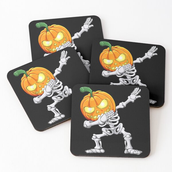 Item preview, Halloween Dabbing Skeleton Scary Pumpkin Jack O Lantern designed and sold by KylarDuffy.